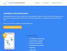 Tablet Screenshot of jongerenzorgverzekering.com